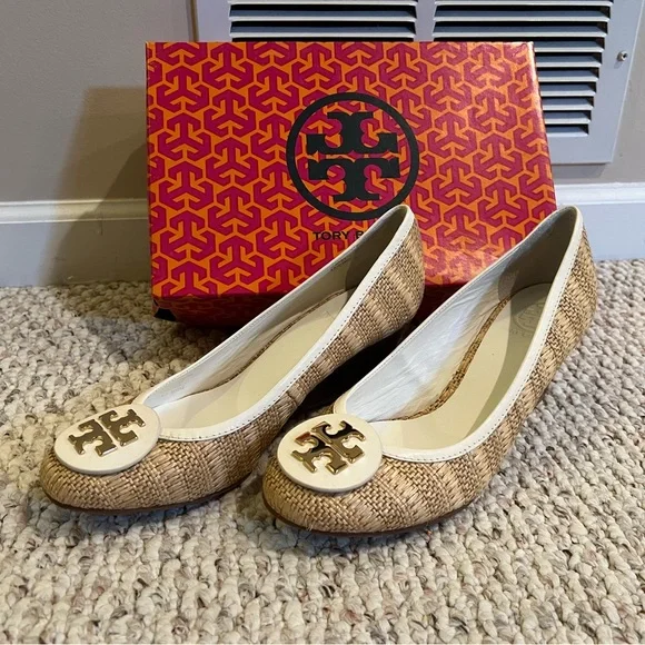 Tory Burch Sally Raffia Straw Wedges - 9.5B - Picture 5 of 6